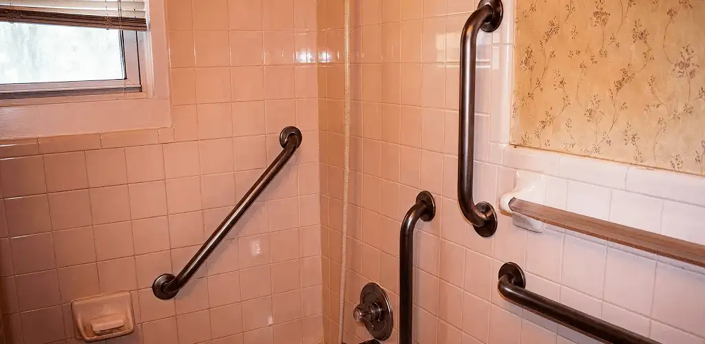 Shower grab bar installation for bathroom safety and accessibility in Birmingham, AL
