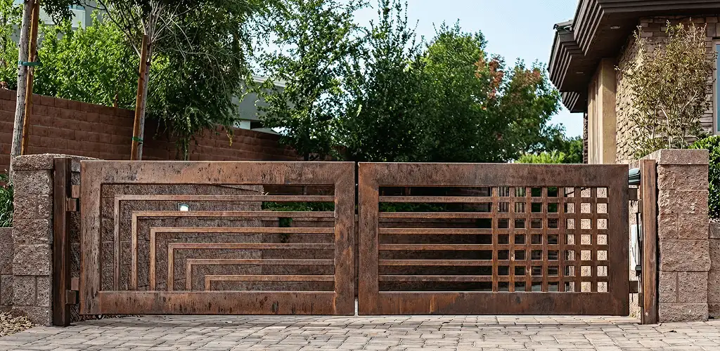 Custom driveway gate installation for a home entrance in Birmingham, AL
