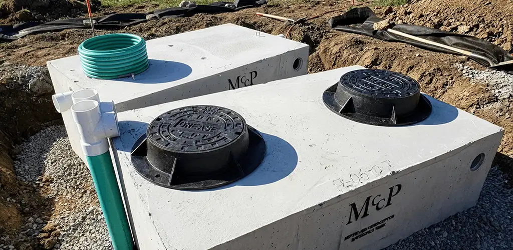 Grease trap installation unit set in place for drainage protection in Birmingham, AL